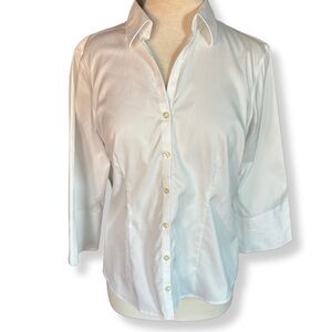 Lands’ End No Iron Pinpoint Oxford Button-Down Shirt – Women’s 16P
